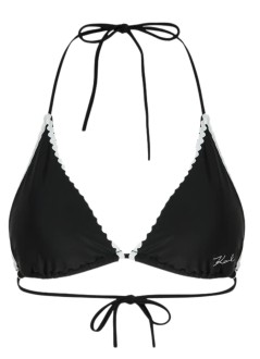 karl lagerfeld bikini bra womansignature scallop triangle top - b1w46019 999