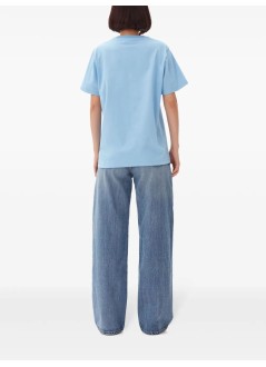 ganni top mujer basic jersey tiger relaxed t-shirt - t4007 745