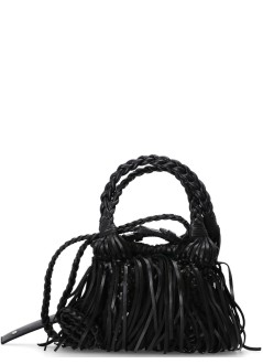 karl lagerfeld crossbody womank/weave sm tote fringes - b1w30276 1av