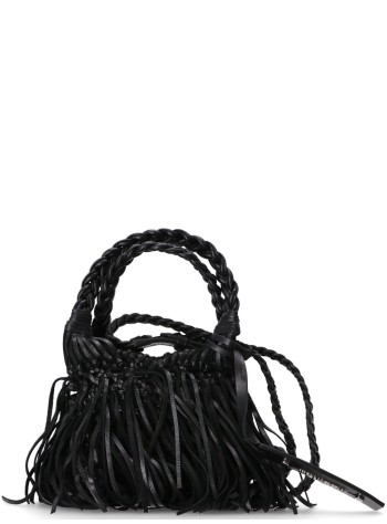 karl lagerfeld crossbody womank/weave sm tote fringes - b1w30276 1av 2