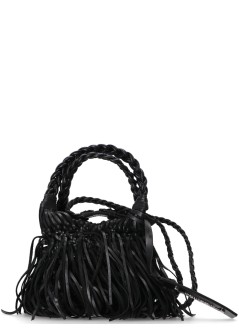 karl lagerfeld crossbody womank/weave sm tote fringes - b1w30276 1av