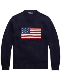 Ls Cn Flag-long Sleeve-pullover