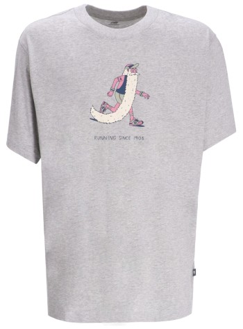 new balance t-shirt manbearded runner t-shirt - mt53941ag ag