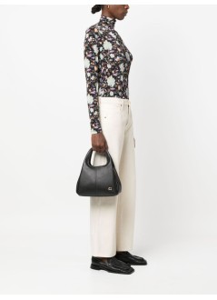 coach handbag mujer polished pebble leather lana - cm545 b4 black
