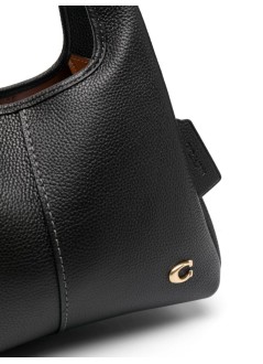 coach handbag mujer polished pebble leather lana - cm545 b4 black
