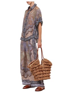 zimmermann shirt womanwanderlust short sleeve shirt - 8624trs262 tpbl