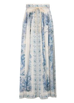 zimmermann skirt womanwanderlust a-line maxi skirt - 5851srs262 bltl