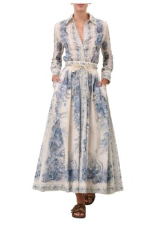 zimmermann skirt womanwanderlust a-line maxi skirt - 5851srs262 bltl