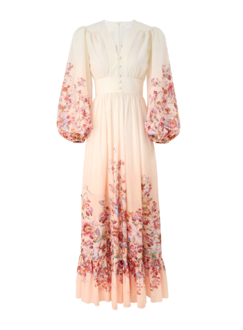 zimmermann dress womanawaken plunge maxi dress - 6875drs261 ivf