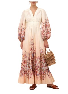 zimmermann dress womanawaken plunge maxi dress - 6875drs261 ivf