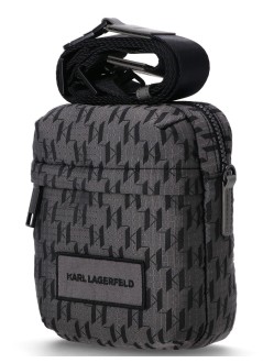 karl lagerfeld crossbody mank/monogram ripstop crossbody - a1m30412 996