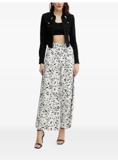 karl lagerfeld pant  womanlinen blend pants - a2w10016 1us