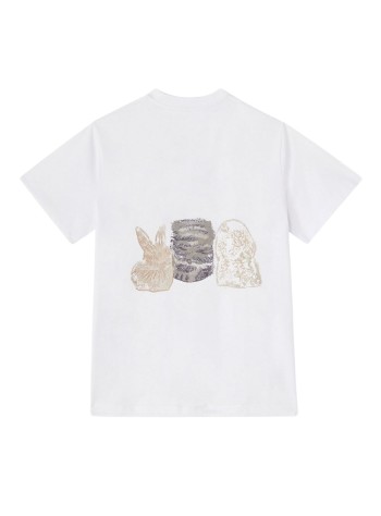 ganni top womanbasic cotton jersey cute animals - a1050029 151 2