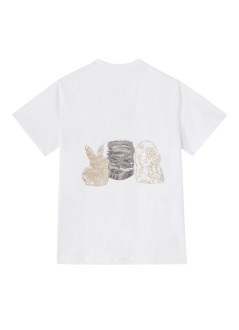 ganni top mujer basic cotton jersey cute animals - a1050029 151