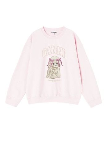 ganni sweater womanisoli crewneck printed puddle - a1060026 868