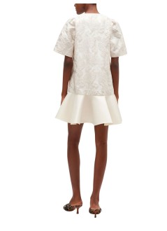 ganni vestido mujer satin cloque mini v-neck dress - a1030105 135