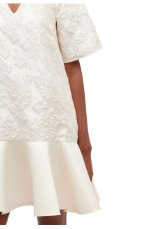 ganni vestido mujer satin cloque mini v-neck dress - a1030105 135