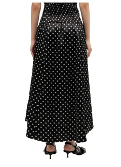ganni falda mujer printed double satin corset skirt - a1090065 099