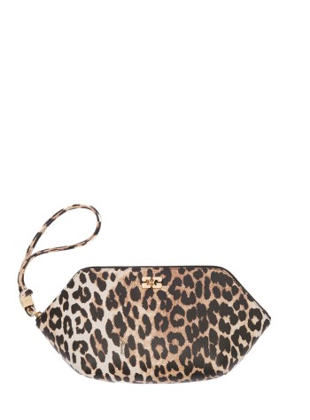 ganni clutch womanbou make up pouch printed grained - b3010040 859
