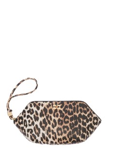 ganni clutch womanbou make up pouch printed grained - b3010040 859
