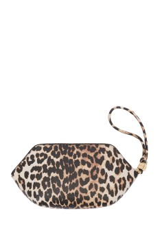 ganni clutch womanbou make up pouch printed grained - b3010040 859