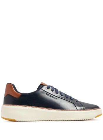 cole haan sneaker mangrandpro topspin sneaker - c37158 navy blazer lthr ch british tan ivory