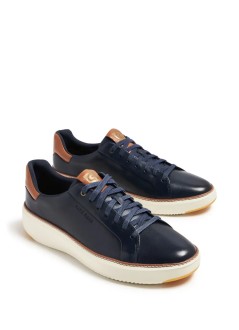 cole haan sneaker hombre grandpro topspin sneaker - c37158 navy blazer lthr ch british tan ivory
