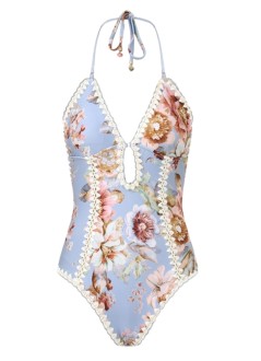 zimmermann swimsuit womanawaken crochet keyhole 1pc - 5768wrs261 cflr