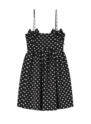 ganni dress womanprinted double satin mini strap dress - a1030193 099