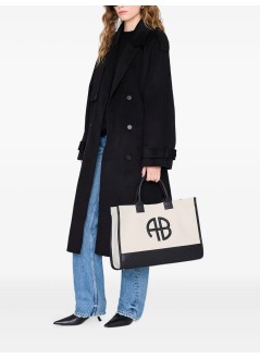 anine bing handbag mujer medium lara tote - a1311794nat1 beige