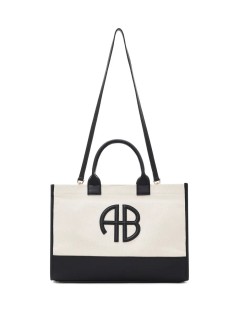 anine bing handbag mujer medium lara tote - a1311794nat1 beige