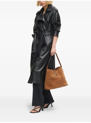 karl lagerfeld handbag womank/autograph padlock hobo suede - b1w30105 1ur 2