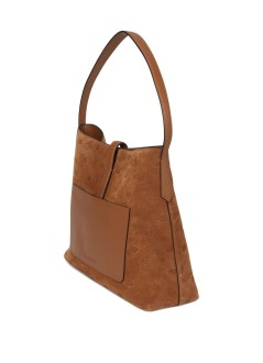 karl lagerfeld handbag womank/autograph padlock hobo suede - b1w30105 1ur