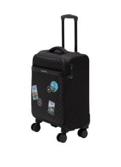 karl lagerfeld luggage womanikon monogram nylon trolley - b1w30253 2ls