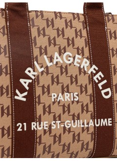 karl lagerfeld handbag womank/rsg square mono md tote - b1w50021 2lo