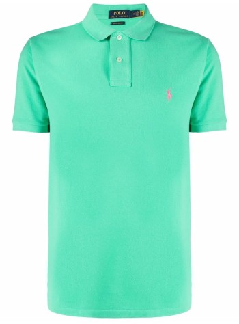 polo ralph lauren polo mansskccmslm1-short sleeve-knit - 710782592018 sunset green c3125