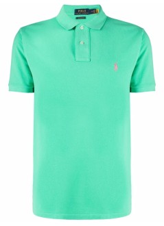 polo ralph lauren polo mansskccmslm1-short sleeve-knit - 710782592018 sunset green c3125