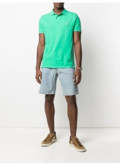 polo ralph lauren polo mansskccmslm1-short sleeve-knit - 710782592018 sunset green c3125