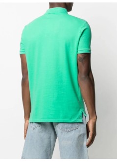 polo ralph lauren polo mansskccmslm1-short sleeve-knit - 710782592018 sunset green c3125