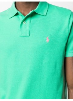 polo ralph lauren polo mansskccmslm1-short sleeve-knit - 710782592018 sunset green c3125