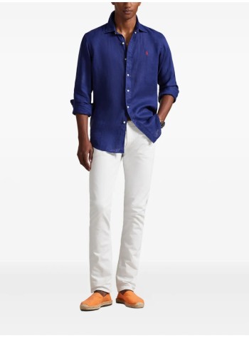 polo ralph lauren camiseria hombre cubdppcs-long sleeve-sport shirt - 710966294503 new classic navy 2