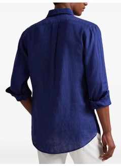 polo ralph lauren camiseria hombre cubdppcs-long sleeve-sport shirt - 710966294503 new classic navy