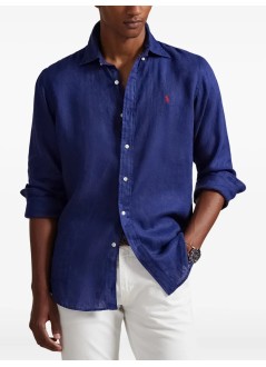 polo ralph lauren camiseria hombre cubdppcs-long sleeve-sport shirt - 710966294503 new classic navy