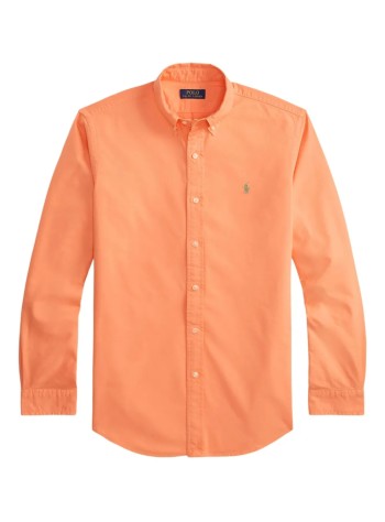 polo ralph lauren shirt mancubdppcs-long sleeve-sport shirt - 710805564069 pompano orange