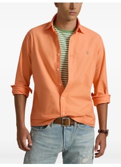 polo ralph lauren shirt mancubdppcs-long sleeve-sport shirt - 710805564069 pompano orange