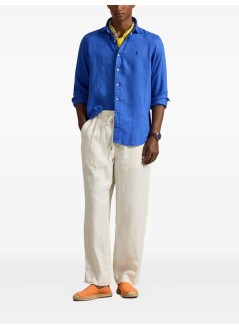 polo ralph lauren camiseria hombre cubdppcs-long sleeve-sport shirt - 710966294502 new iris blue