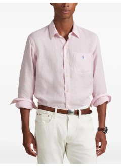 polo ralph lauren camiseria hombre woven-sport shirt-shirt - 710p07024001 52b pink white