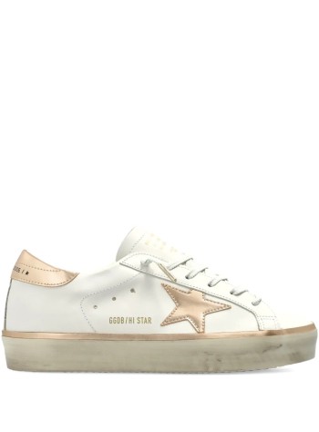 golden goose sneaker mujer hi star leather upper laminated bio based star and heel - gwf00118f008128 10961