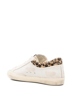 golden goose sneaker womansuper star leather upper horsy leo printed collar suede sta - gwf01042f008167 83260