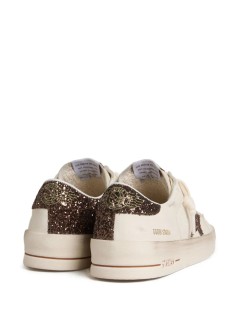 golden goose sneaker mujer stardan leather upper toe and tongue glitter star and heel - gwf00128f007939 10318